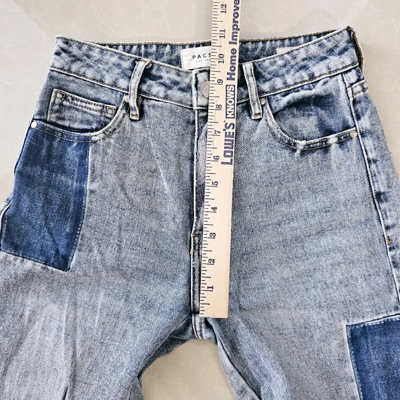 PACSUN Patchwork Denim Cut Off Jeans Womens Size 23 - Picture 7 of 10